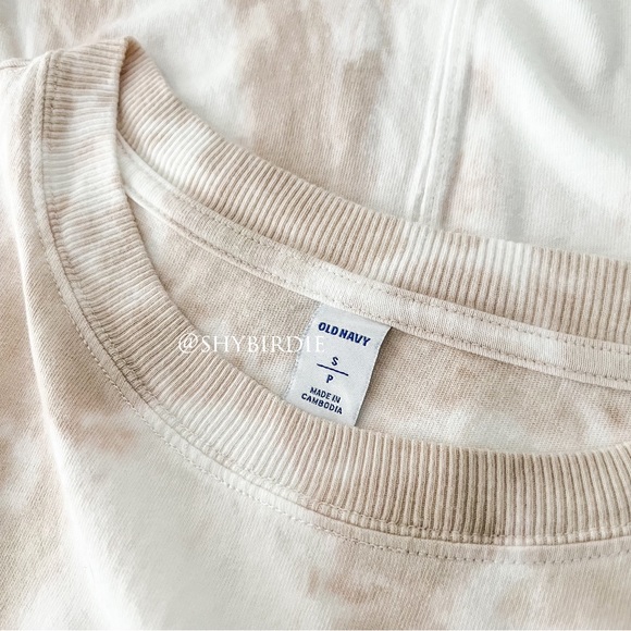 NWT Old Navy Tie Dye T-Shirt Dress 100% Cotton in Beige - Picture 7 of 13